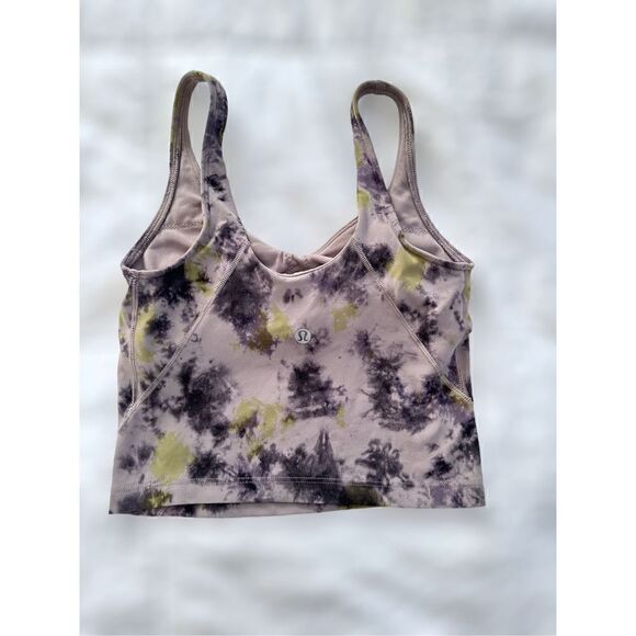 LULULEMON | Athletic Align Shelf Bra Radial Tie Dye  Print Pattern Size 2 - Picture 3 of 15